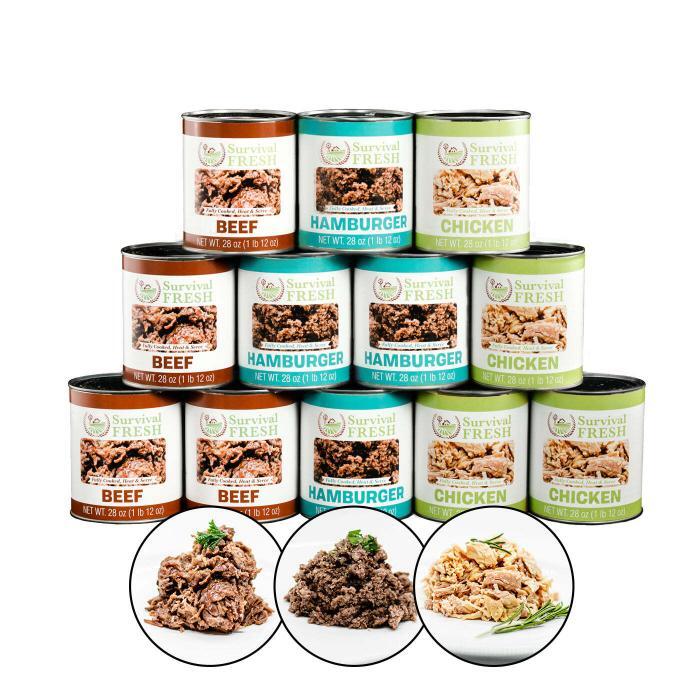 3 Protein Mixed Canned Meat By Survival Fresh Food