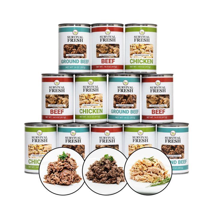 3 Protein Mixed Canned Meat By Survival Fresh Food